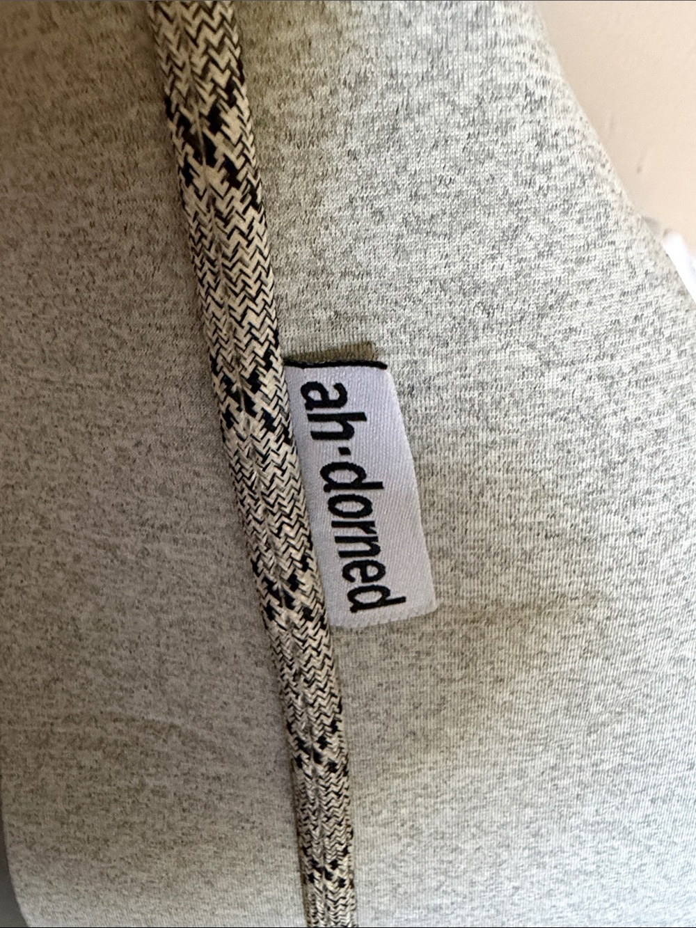 Large Ah-Dorned Neoprene Gym/Travel/Tote with White/Silver Stripe, Like New - Picture 2 of 9